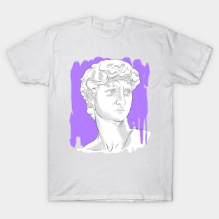 Denizko Art Statue Head Purple T-Shirt